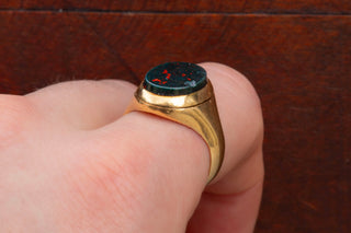 Victorian Bloodstone Locket Signet Ring