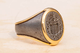 Portuguese Steel and Gold Signet