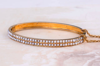 Victorian Seed Pearl Bangle