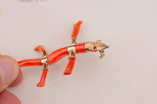 Victorian Coral Reptile Pendant