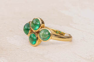 Vintage Emerald Cross Ring