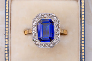 Art Deco Sapphire Cluster Ring