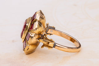 Antique Italian Foiled Rock Crystal Ring