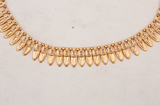 French Gold Amphora Fringe Necklace