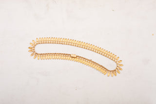 French Gold Amphora Fringe Necklace