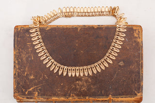 French Gold Amphora Fringe Necklace