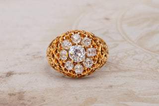 Victorian Diamond Cluster Ring