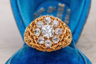 Victorian Diamond Cluster Ring