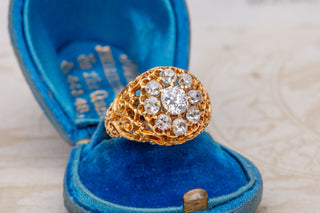 Victorian Diamond Cluster Ring