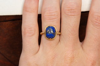 Egyptian Lapis Lazuli Scarab Ring