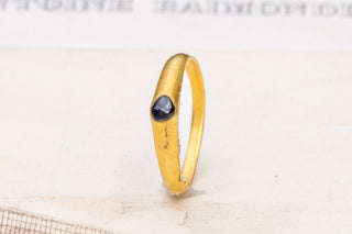 Medieval Sapphire Stirrup Ring