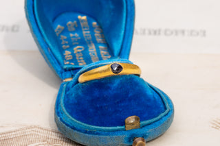 Medieval Sapphire Stirrup Ring