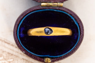 Medieval Sapphire Stirrup Ring