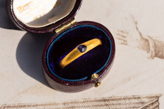 Medieval Sapphire Stirrup Ring