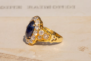 Vintage Sapphire and Diamond Cluster