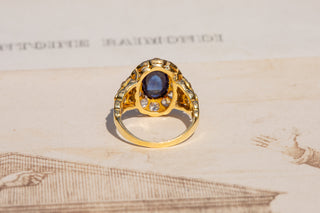 Vintage Sapphire and Diamond Cluster