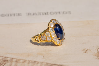 Vintage Sapphire and Diamond Cluster