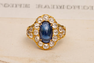 Vintage Sapphire and Diamond Cluster