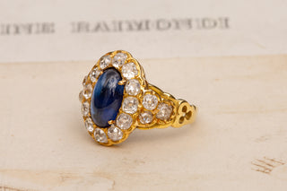 Vintage Sapphire and Diamond Cluster