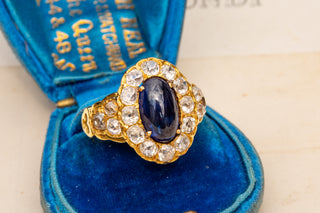 Vintage Sapphire and Diamond Cluster