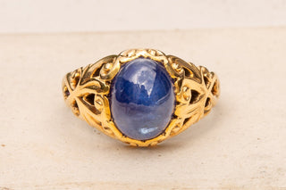 Antique Sapphire Cabochon Ring