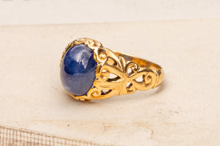 Antique Sapphire Cabochon Ring