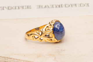 Antique Sapphire Cabochon Ring