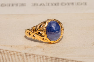 Antique Sapphire Cabochon Ring