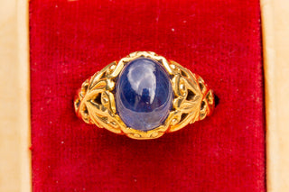 Antique Sapphire Cabochon Ring