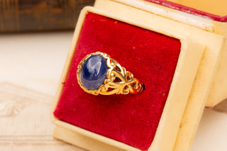 Antique Sapphire Cabochon Ring