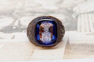 Rare Noble Sapphire and Iron Ring