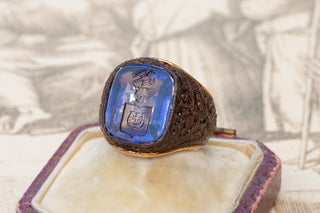 Rare Noble Sapphire and Iron Ring