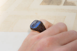 Rare Noble Sapphire and Iron Ring