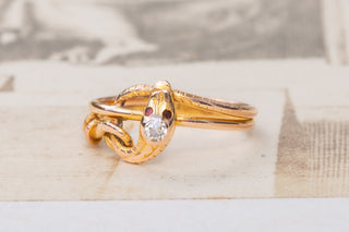 Victorian Diamond Snake Ring