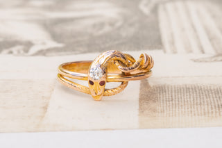 Victorian Diamond Snake Ring