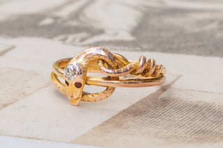 Victorian Diamond Snake Ring