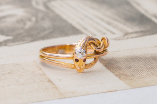 Victorian Diamond Snake Ring