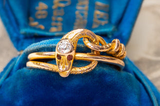 Victorian Diamond Snake Ring