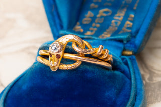 Victorian Diamond Snake Ring