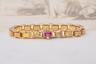 Georgian Ruby and Diamond Bracelet