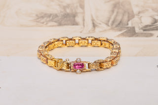 Georgian Ruby and Diamond Bracelet