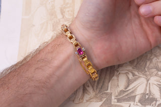 Georgian Ruby and Diamond Bracelet