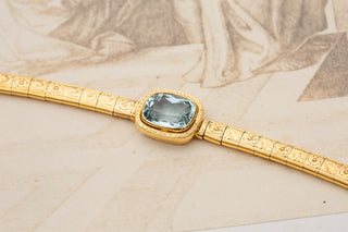 Vintage Gold Aquamarine Bracelet