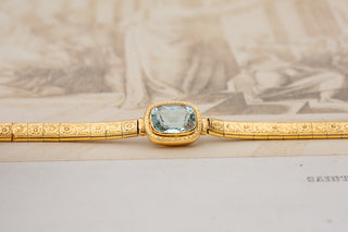 Vintage Gold Aquamarine Bracelet