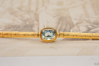 Vintage Gold Aquamarine Bracelet