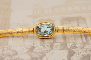 Vintage Gold Aquamarine Bracelet