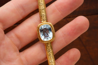 Vintage Gold Aquamarine Bracelet