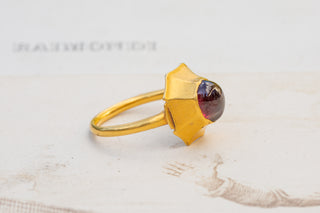 Scarce Medieval Garnet Ring