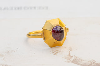 Scarce Medieval Garnet Ring