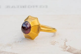 Scarce Medieval Garnet Ring